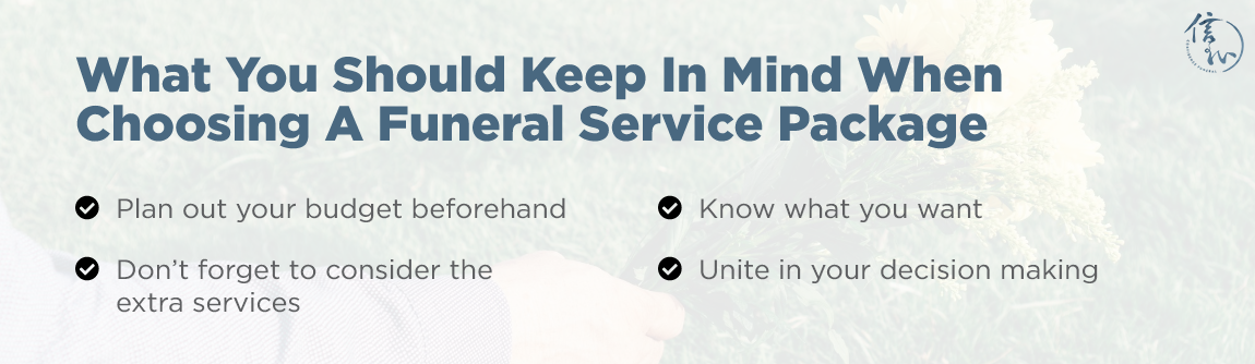 Choose the right funeral service package in Singapore